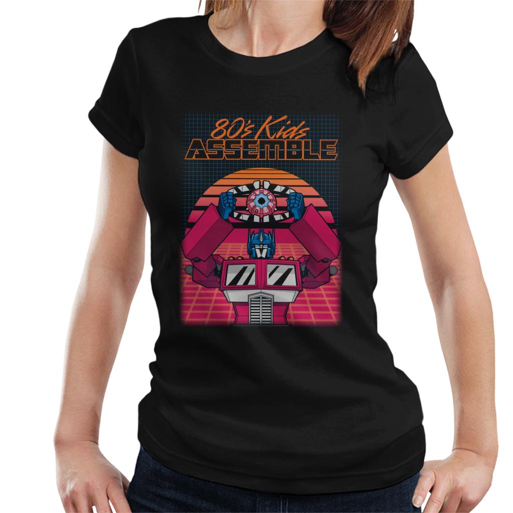 Transformers 80s Kids Assemble Retrowave Women's T-Shirt product image 1