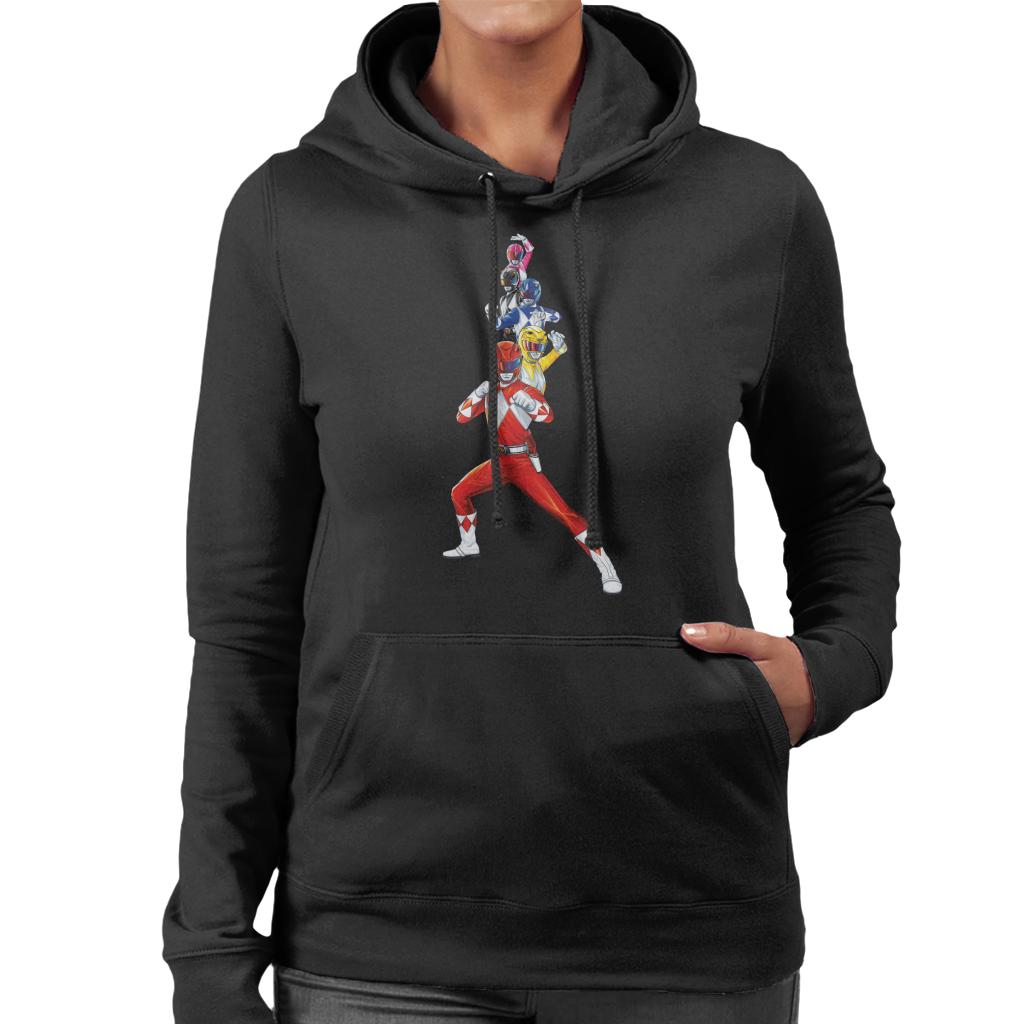 Power Rangers Action Line Up Women's Hooded Sweatshirt product image 1