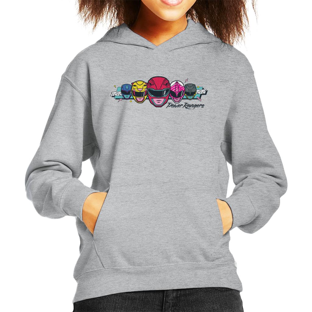 Power Rangers Retro 90s Heads Kid's Hooded Sweatshirt product image 1