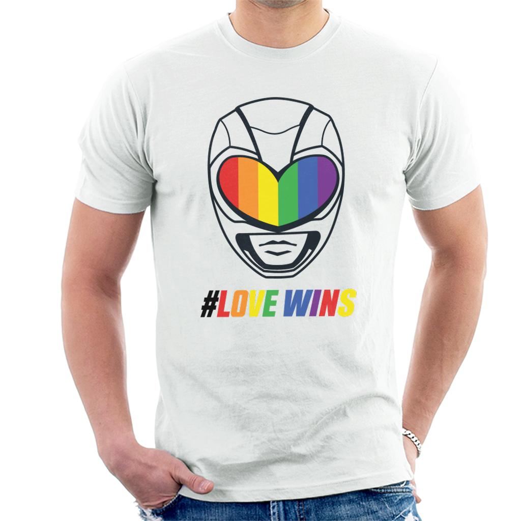 Power Rangers Love Wins Rainbow Visor Men's T-Shirt product image 4