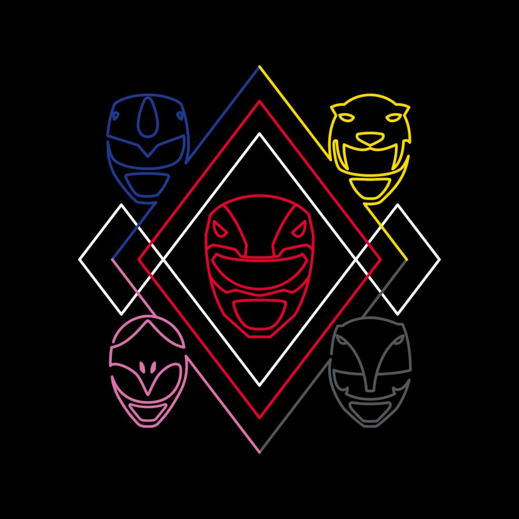 Power Rangers Heads Line Art Women's T-Shirt product image 2