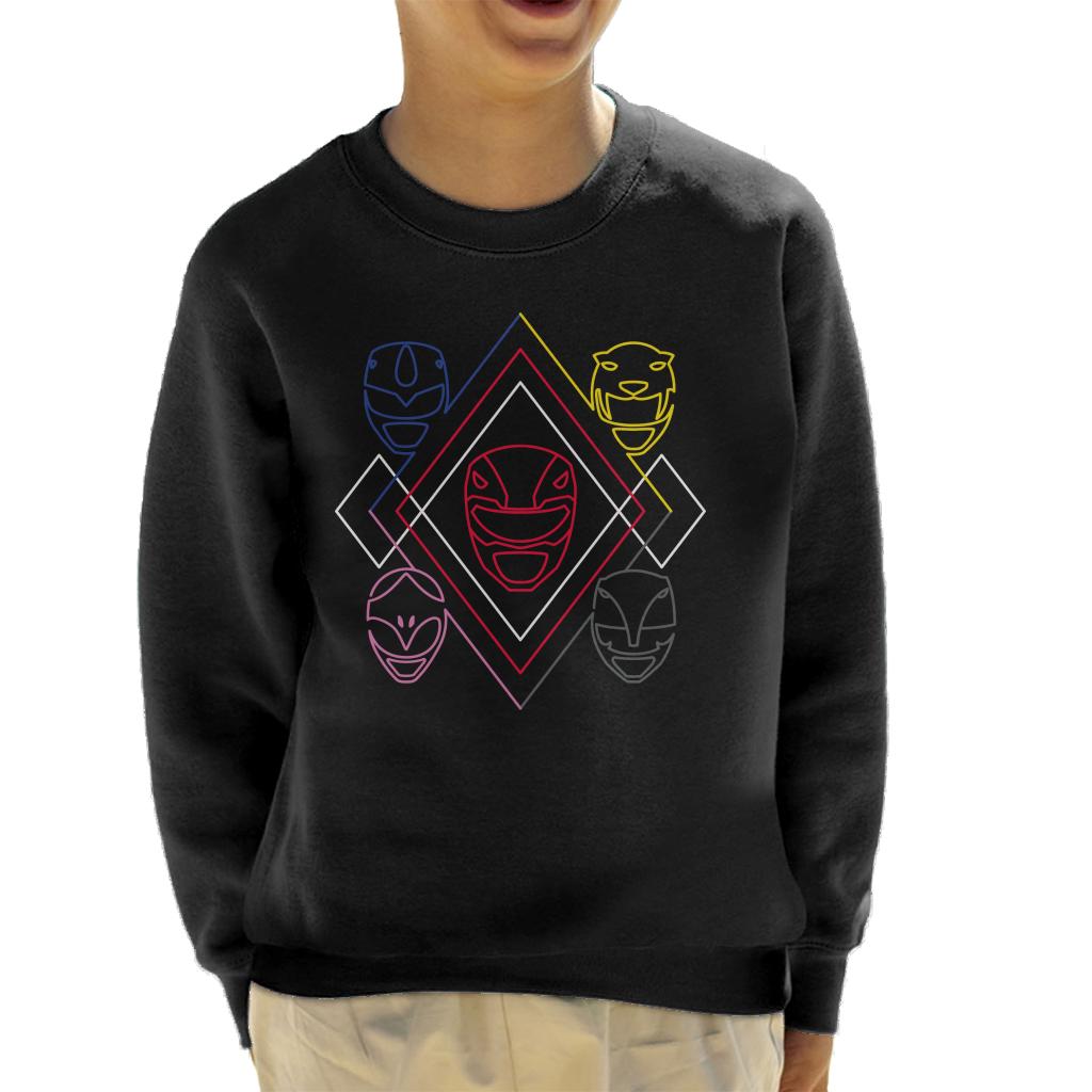 Power Rangers Heads Line Art Kid's Sweatshirt product image 1