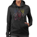 Power Rangers Heads Line Art Women's Hooded Sweatshirt product image 1
