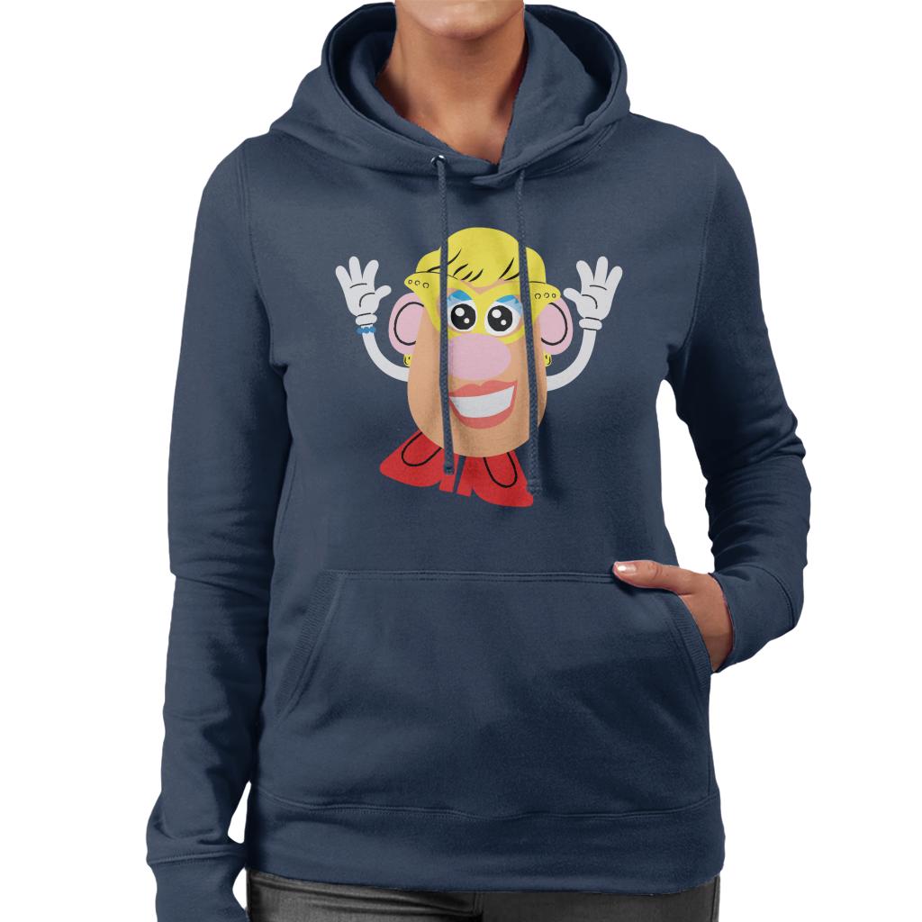 Mrs Potato Head Yellow Glasses Women's Hooded Sweatshirt product image 4