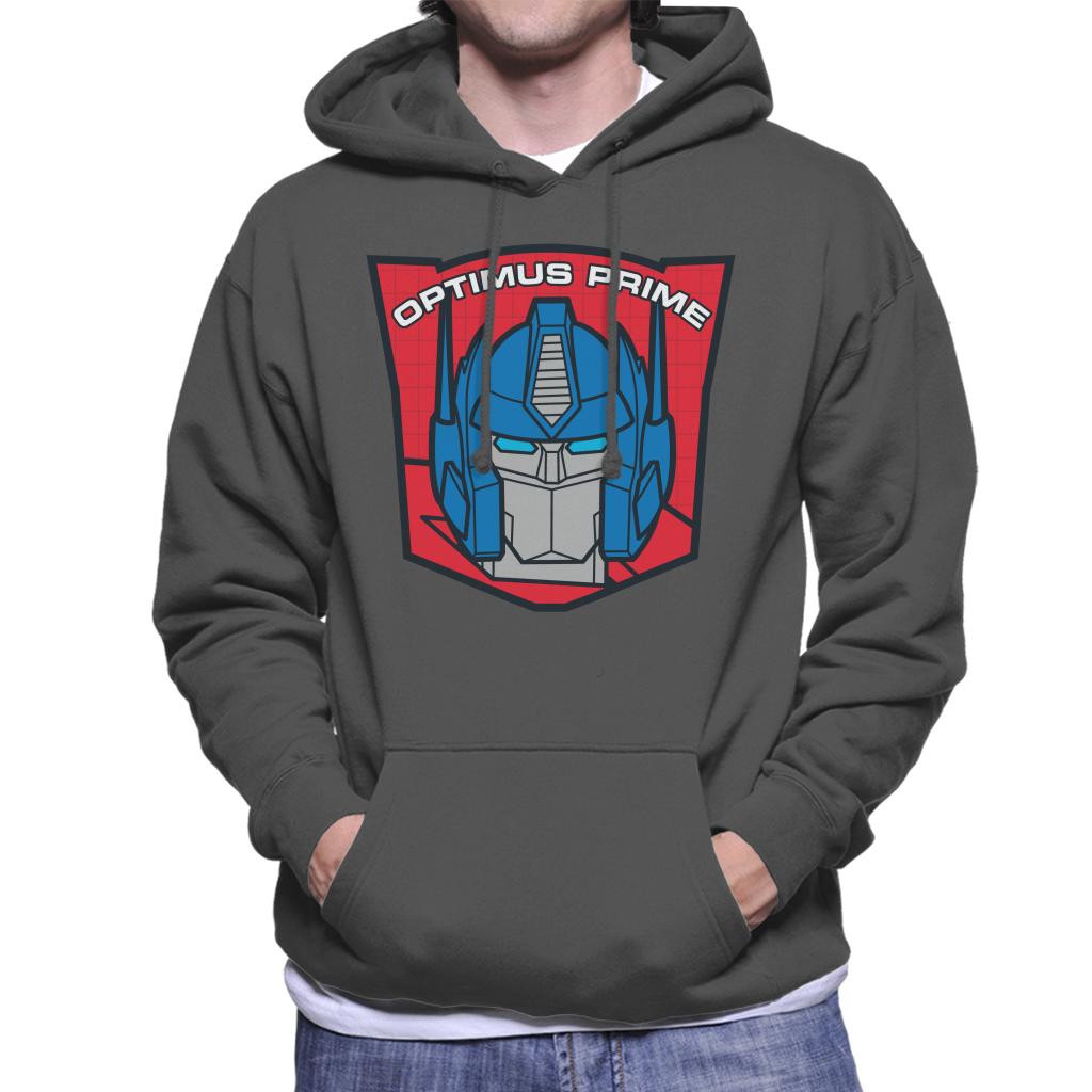 Transformers Optimus Prime Retro Red Badge Men's Hooded product image 1