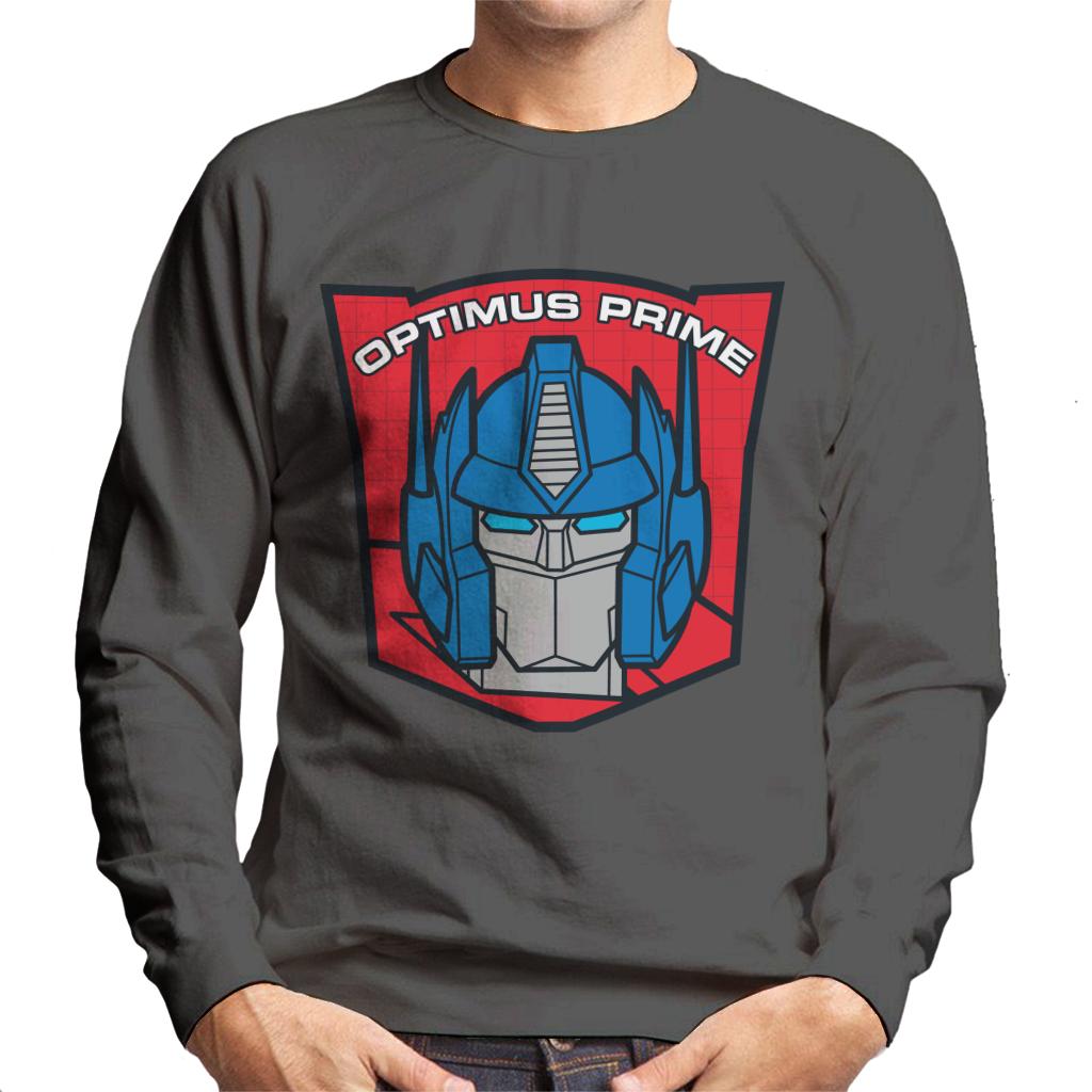 Transformers Optimus Prime Retro Red Badge Men's Sweatshirt product image 1