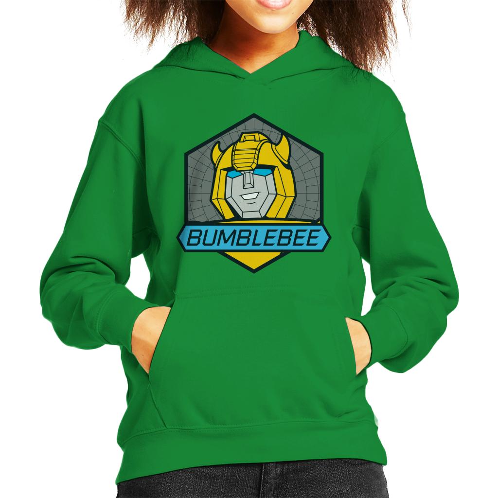 Transformers Bumblebee Blue Eyes Retro Badge Kid's Hooded product image 6