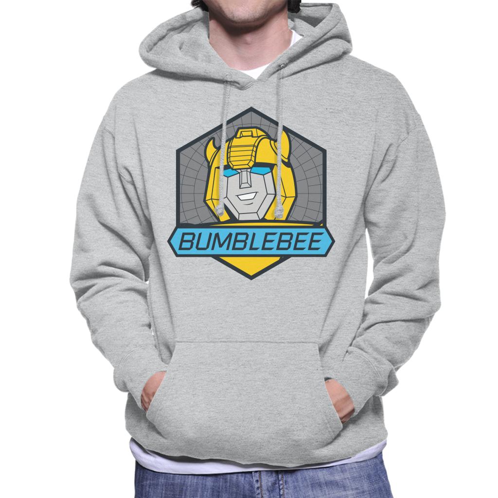 Transformers Bumblebee Blue Eyes Retro Badge Men's Hooded product image 1