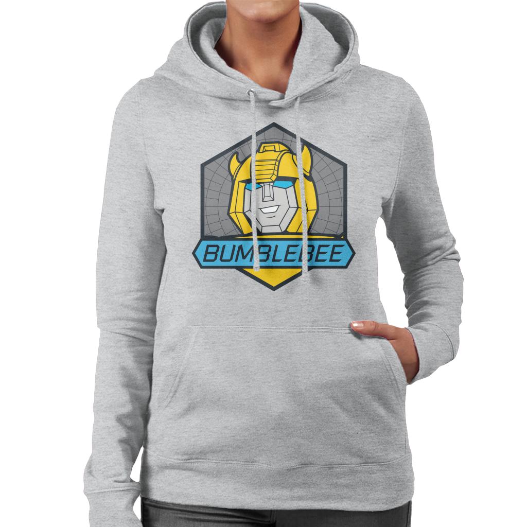 Transformers Bumblebee Blue Eyes Retro Badge Women's Hooded product image 1