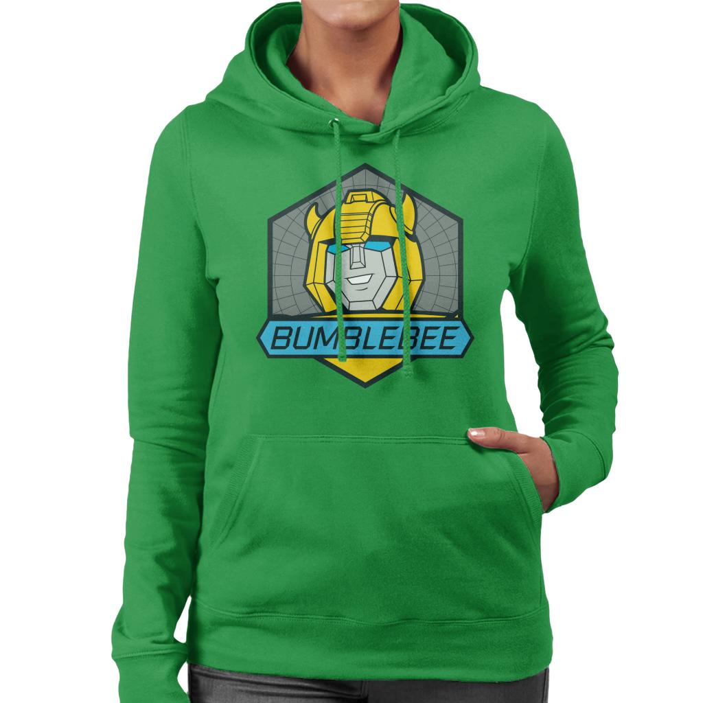 Transformers Bumblebee Blue Eyes Retro Badge Women's Hooded product image 6