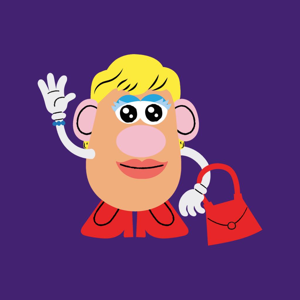 Mrs Potato Head Handbag Wave Women's Hooded Sweatshirt product image 7