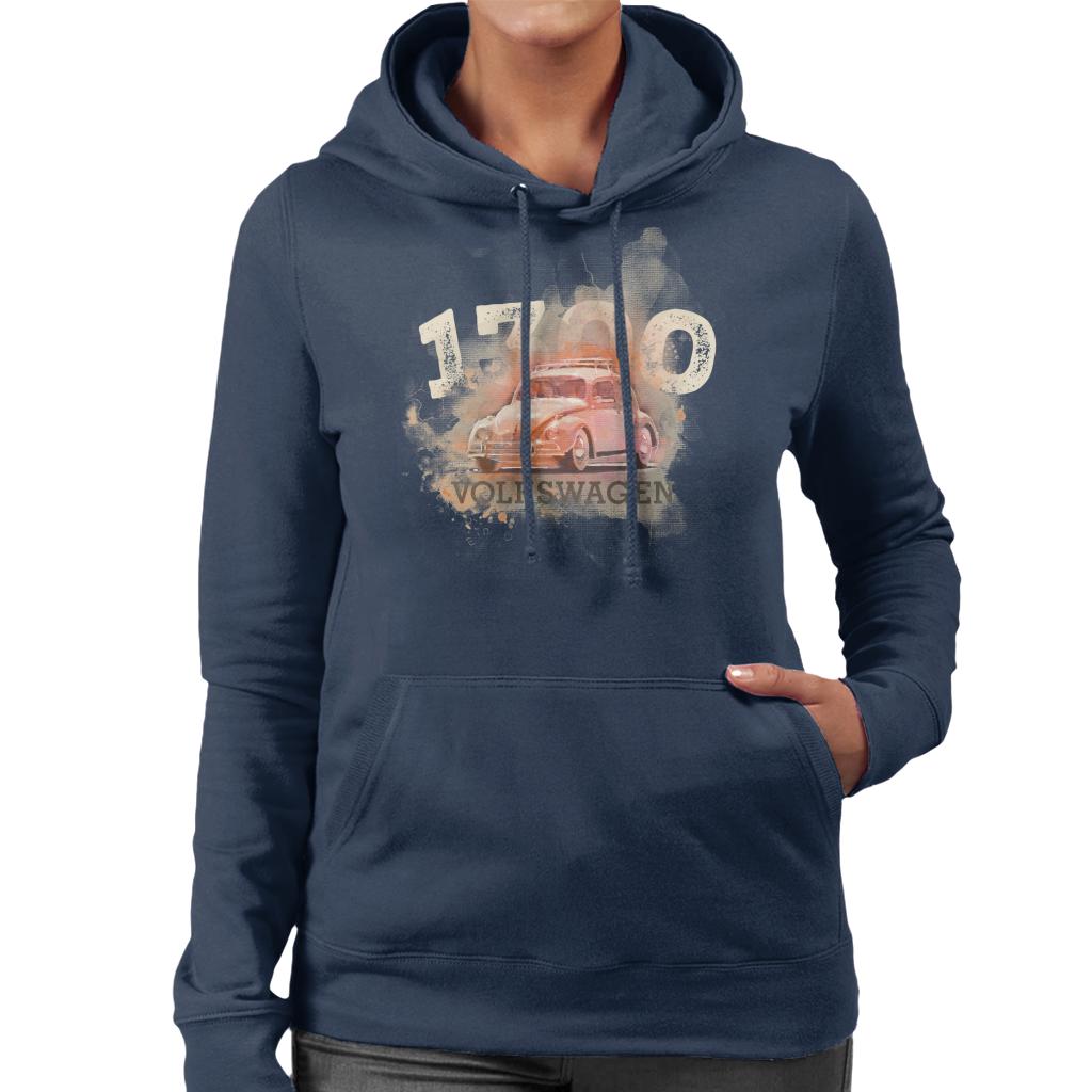 Volkswagen 1300 Retro Beetle Women's Hooded Sweatshirt product image 4