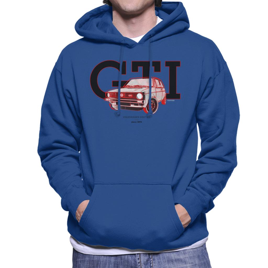 Volkswagen Golf GTI 1976 Men's Hooded Sweatshirt product image 6