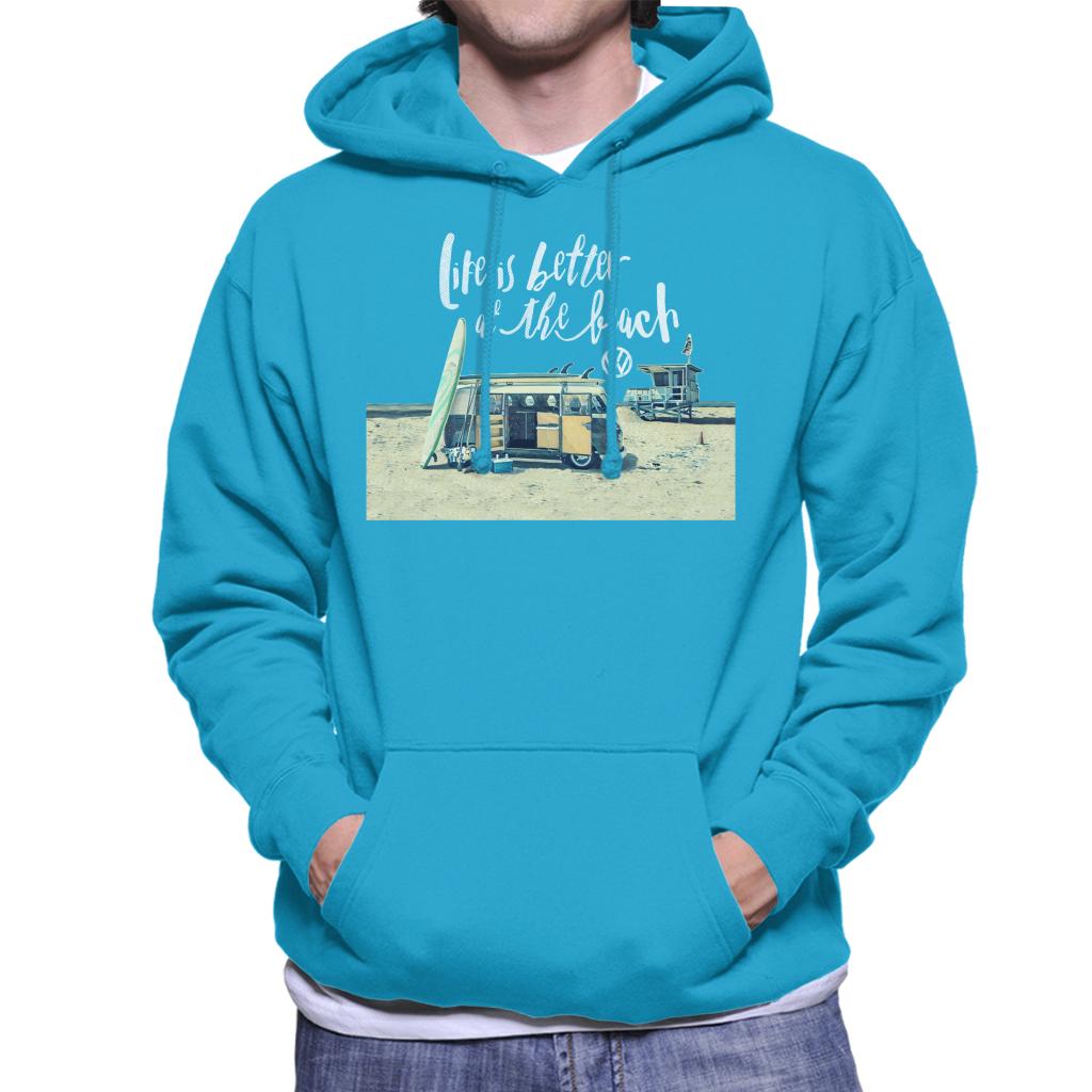 Volkswagen Better By The Beach Camper Men's Hooded product image 4