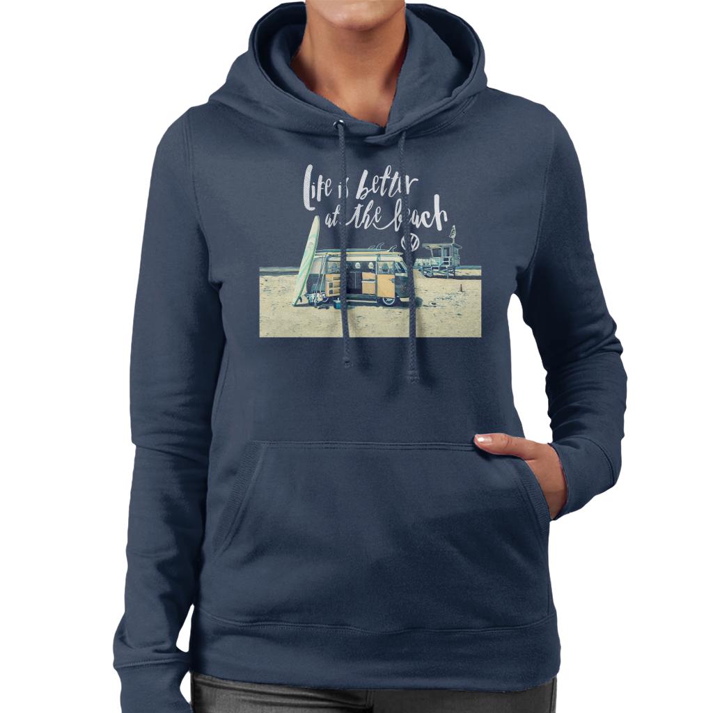 Volkswagen Better By The Beach Camper Women's Hooded product image 1