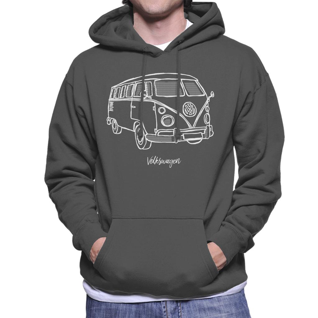 Volkswagen Retro T1 Camper Doodle Men's Hooded Sweatshirt product image 1