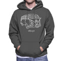 Volkswagen Retro T1 Camper Doodle Men's Hooded Sweatshirt product image 1