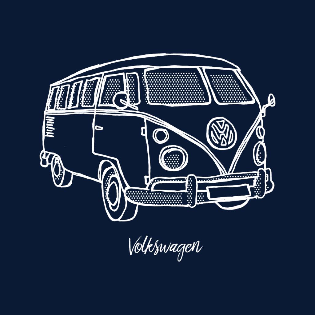 Volkswagen Retro T1 Camper Doodle Men's Hooded Sweatshirt product image 5