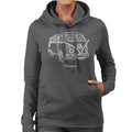 Volkswagen Retro T1 Camper Doodle Women's Hooded Sweatshirt product image 1