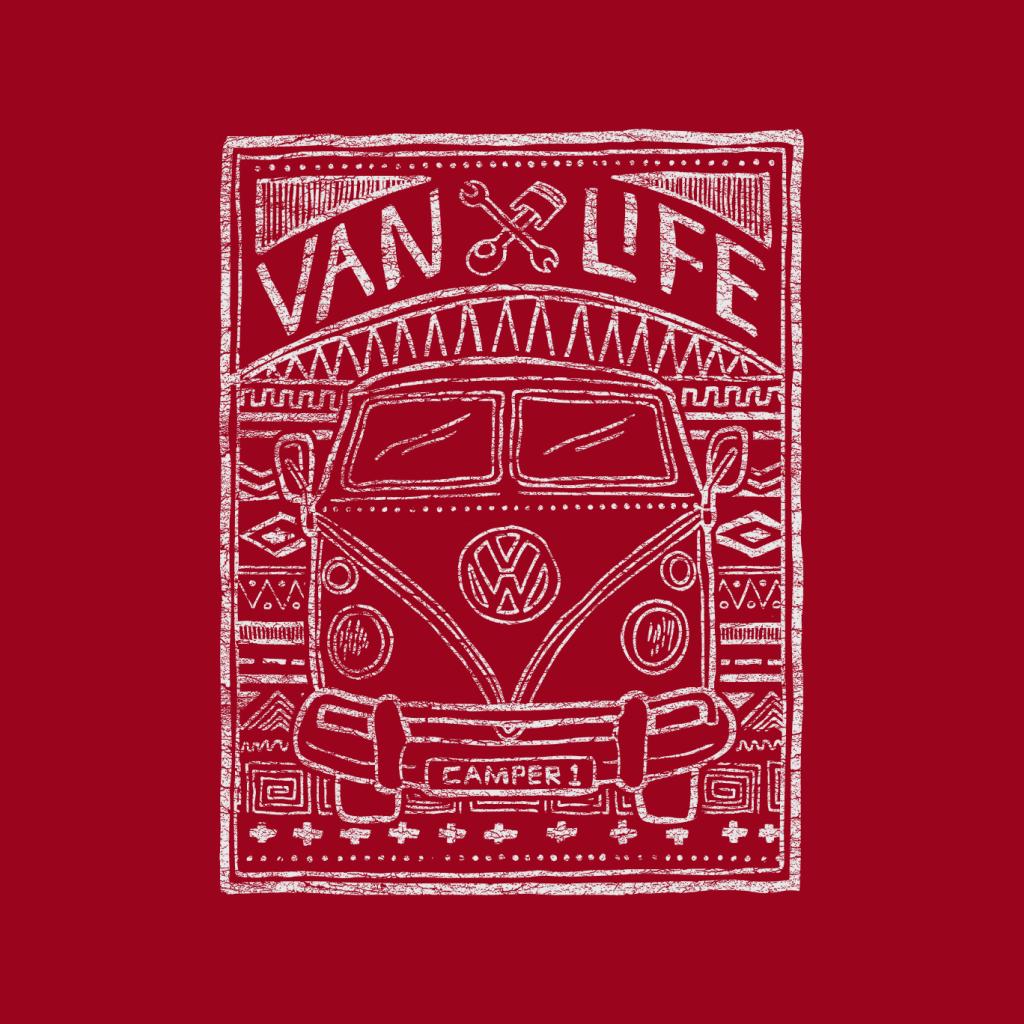 Volkswagen T1 Van Life Aztec Doodle Men's Hooded Sweatshirt product image 7
