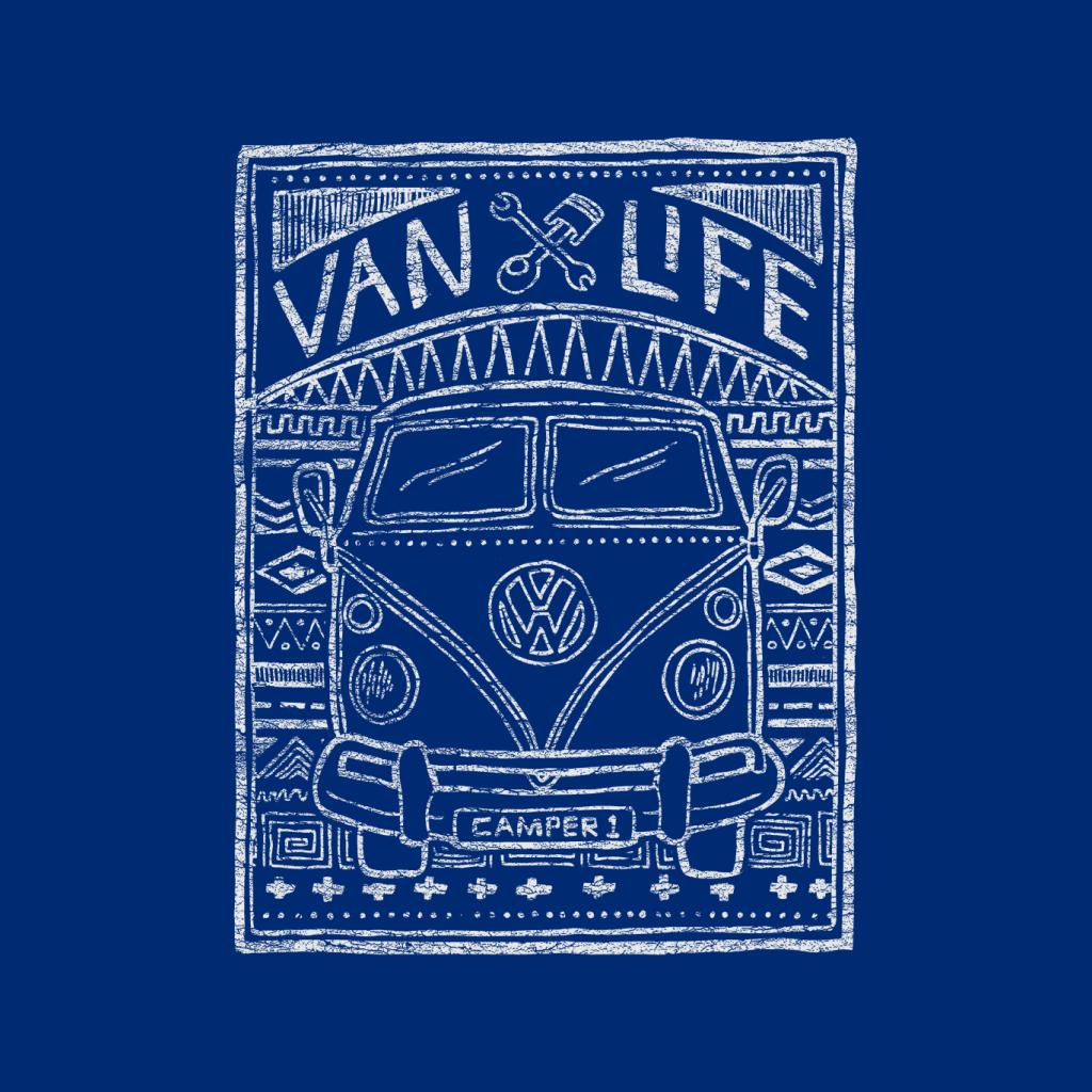 Volkswagen T1 Van Life Aztec Doodle Men's Hooded Sweatshirt product image 5