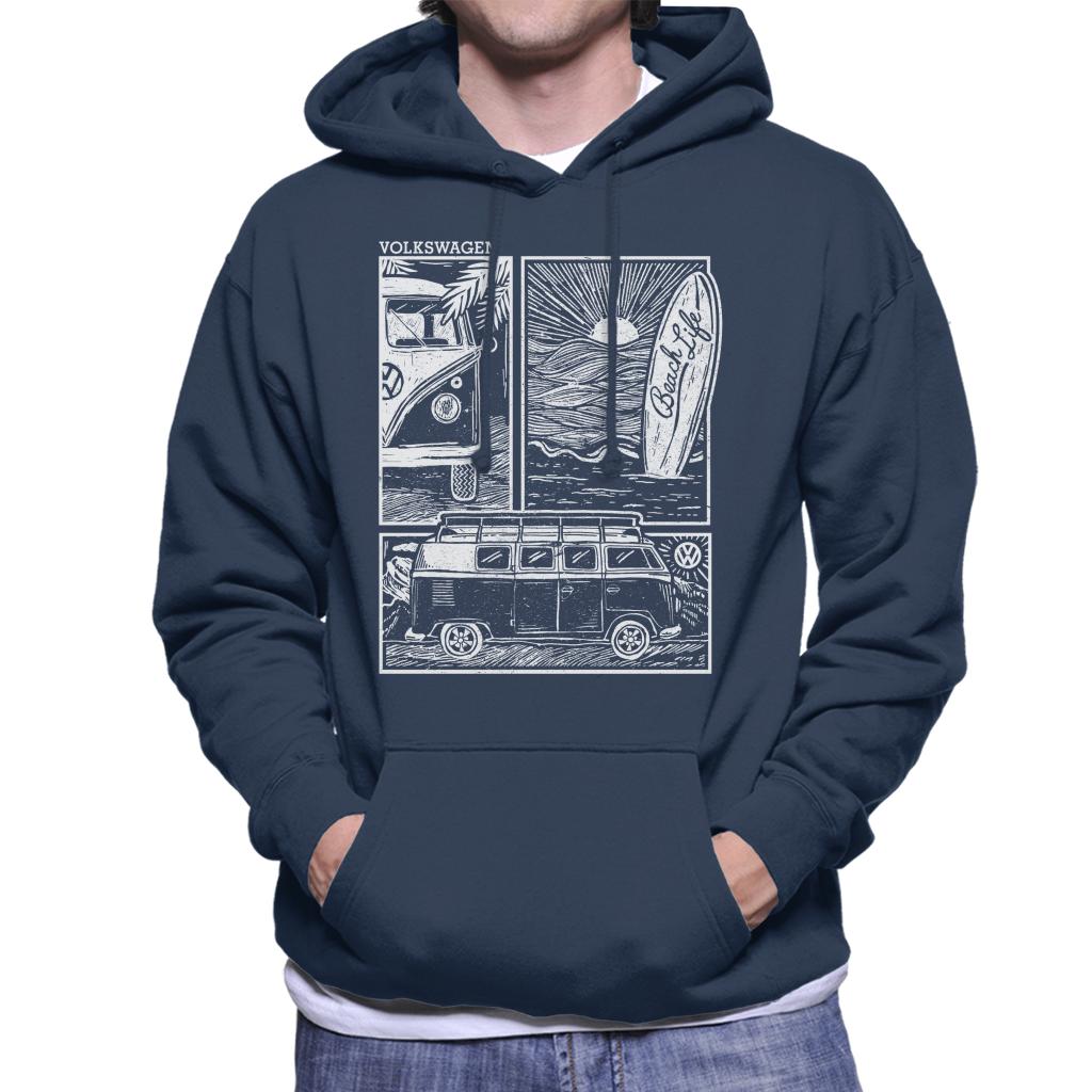 Volkswagen T1 Camper Beach Life Doodle Men's Hooded product image 1