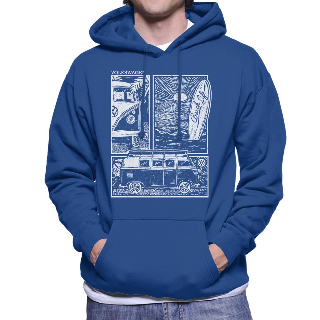 Volkswagen T1 Camper Beach Life Doodle Men's Hooded product image 4