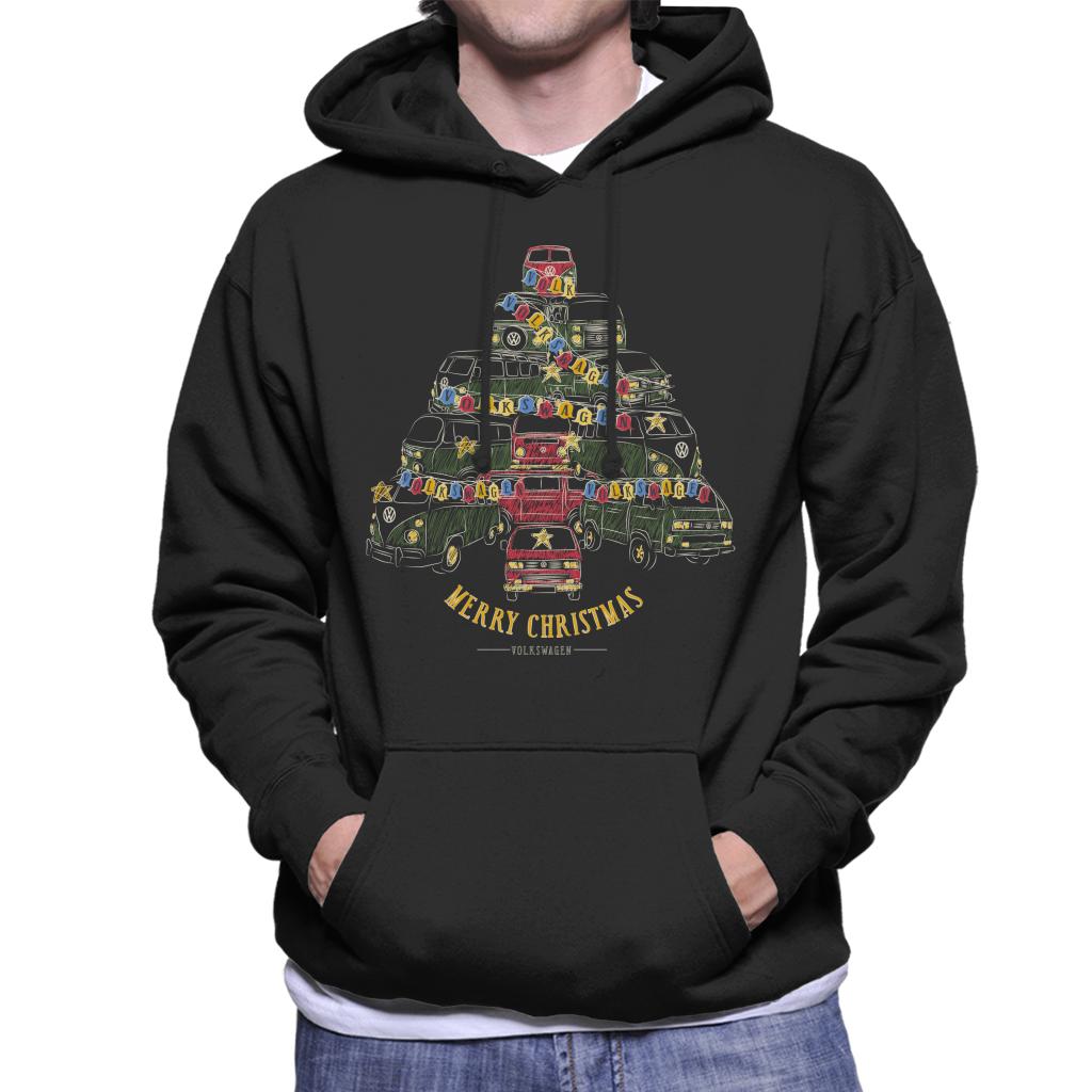 Volkswagen Merry Christmas Camper Tree Men's Hooded product image 1