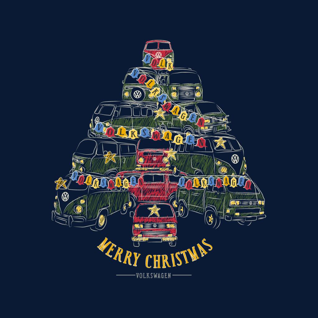 Volkswagen Merry Christmas Camper Tree Men's Hooded product image 5