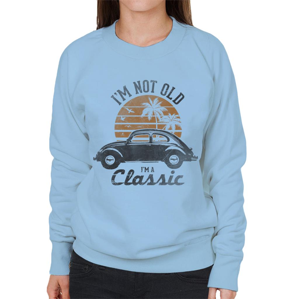 Volkswagen Sunset Beetle Im A Classic Women's Sweatshirt product image 4