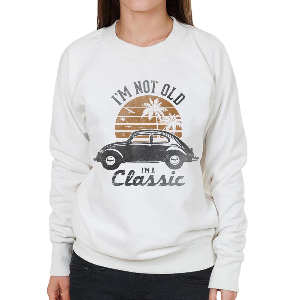 Volkswagen Sunset Beetle Im A Classic Women's Sweatshirt product image 1