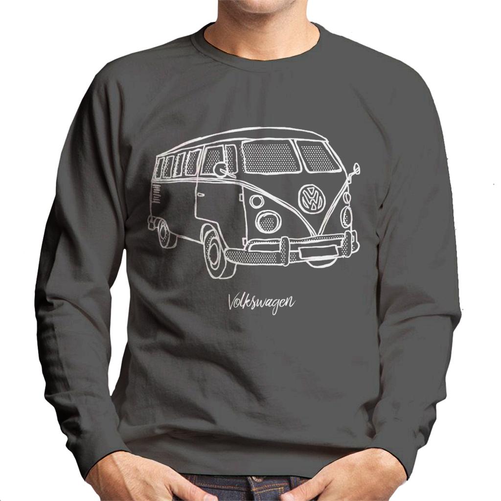 Volkswagen T1 Camper Dots Doodle Men's Sweatshirt product image 1