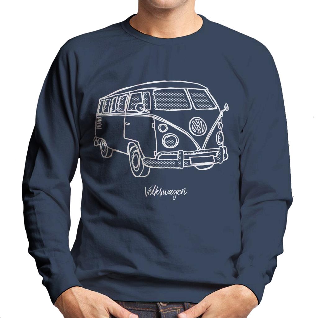 Volkswagen T1 Camper Dots Doodle Men's Sweatshirt product image 4