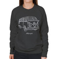 Volkswagen T1 Camper Dots Doodle Women's Sweatshirt product image 1