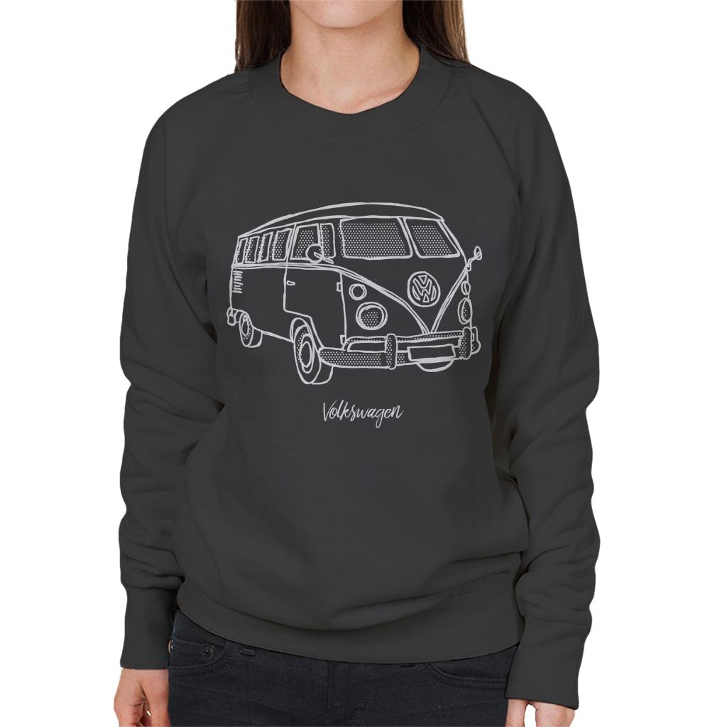 Volkswagen T1 Camper Dots Doodle Women's Sweatshirt product image 1