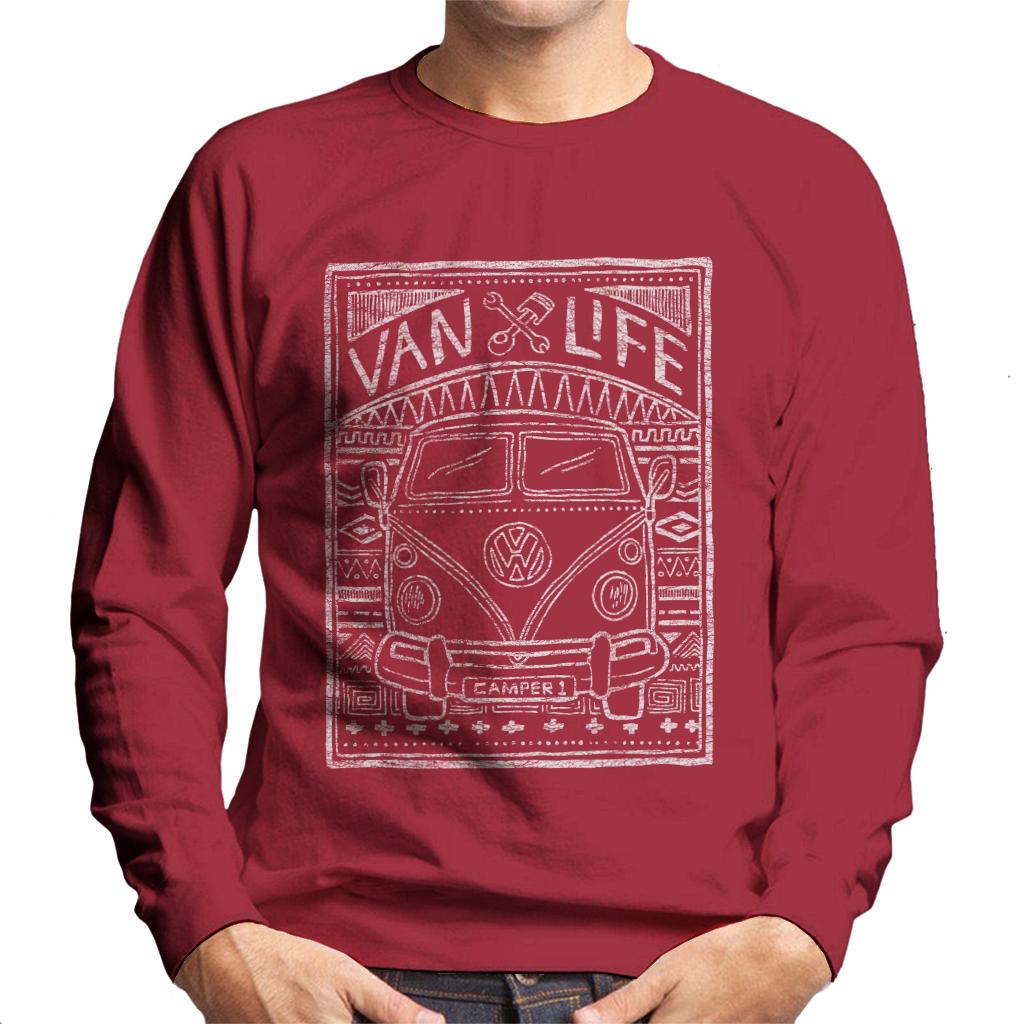 Volkswagen Aztec Camper Doodle Men's Sweatshirt product image 6