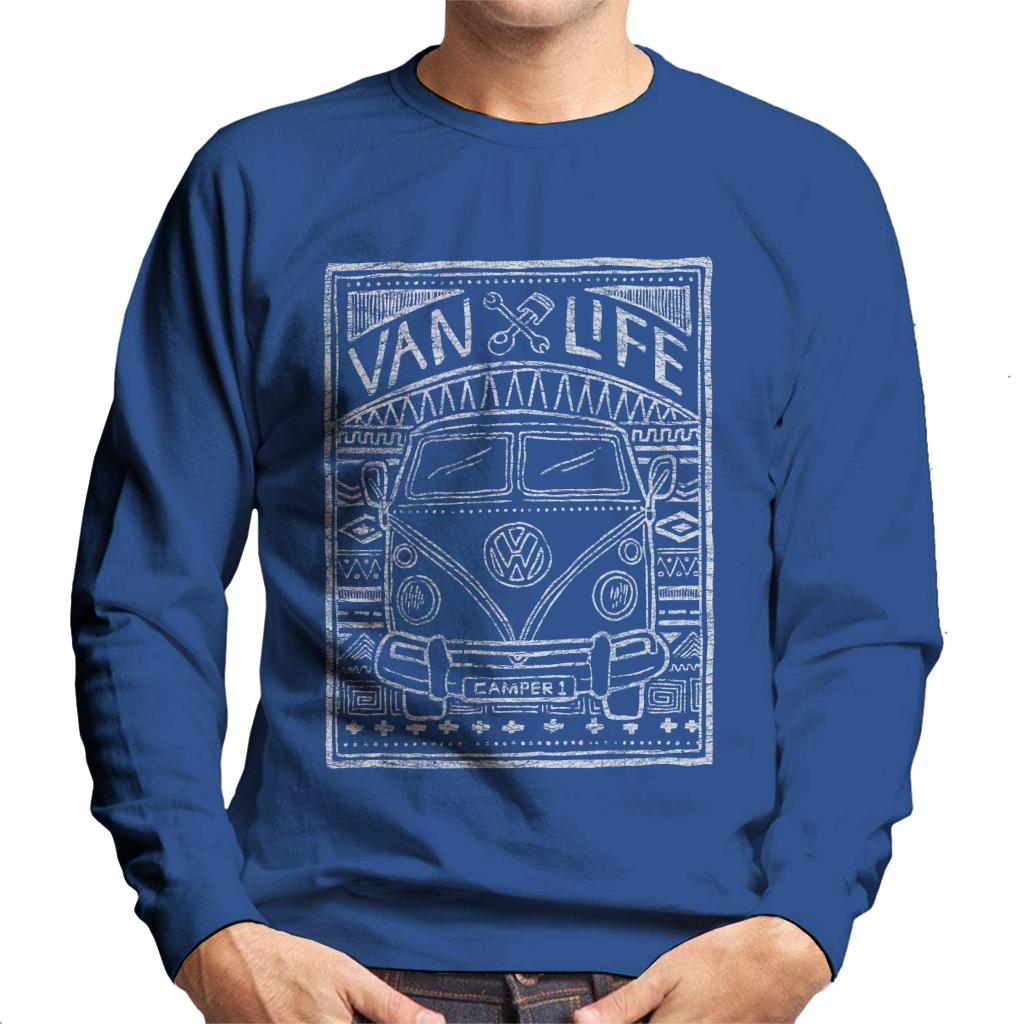 Volkswagen Aztec Camper Doodle Men's Sweatshirt product image 4