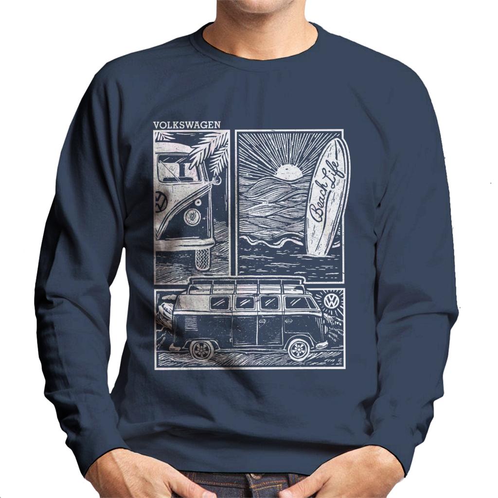 Volkswagen Camper Beach Life Doodle Men's Sweatshirt product image 1