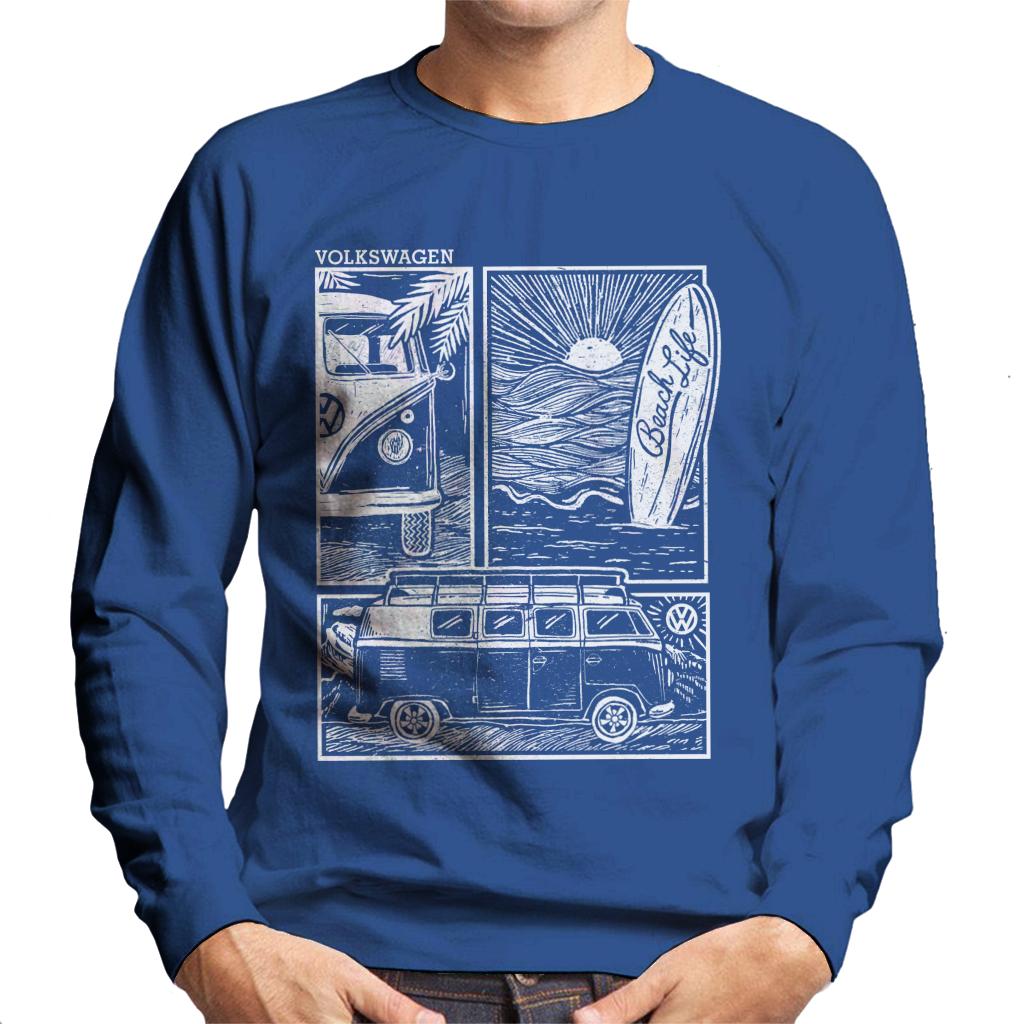 Volkswagen Camper Beach Life Doodle Men's Sweatshirt product image 4