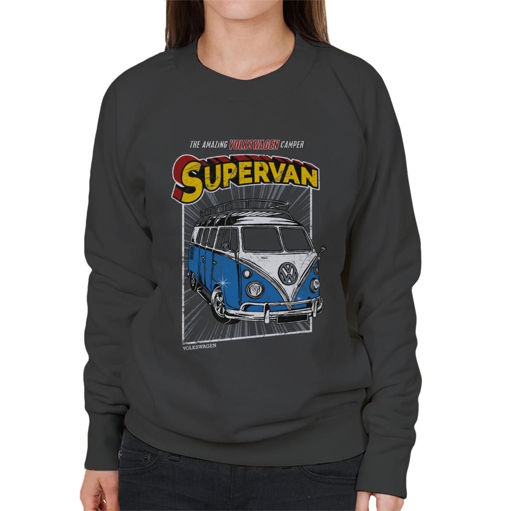 Volkswagen Comic Book Supervan Camper Women's Sweatshirt product image 4