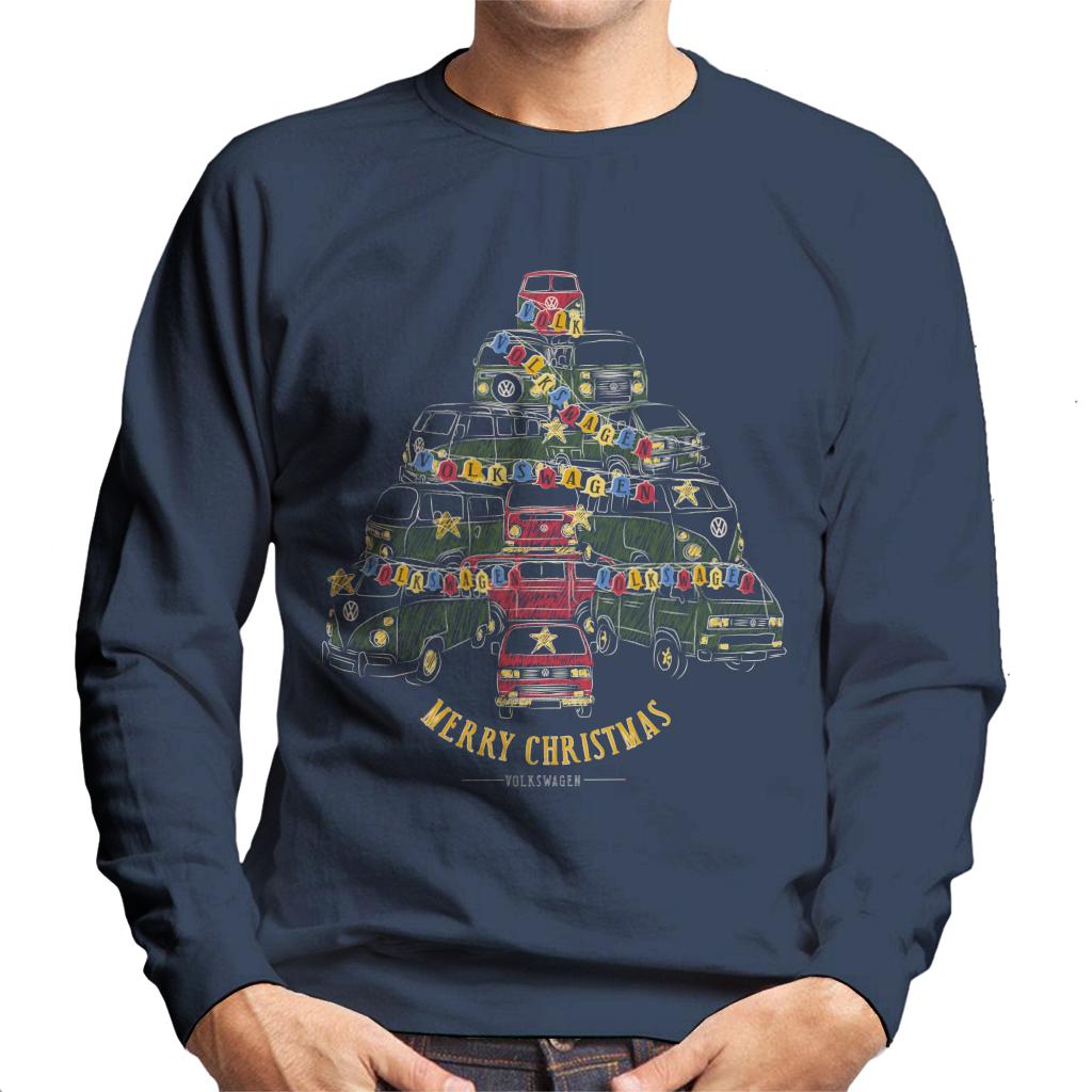 Volkswagen Christmas Tree Campers Men's Sweatshirt product image 4