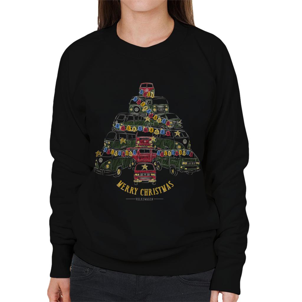 Volkswagen Christmas Tree Campers Women's Sweatshirt product image 1