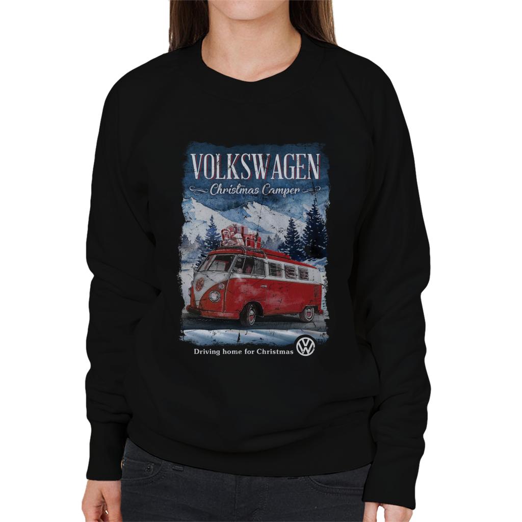 Volkswagen Christmas T1 Camper Driving Home Women's product image 1