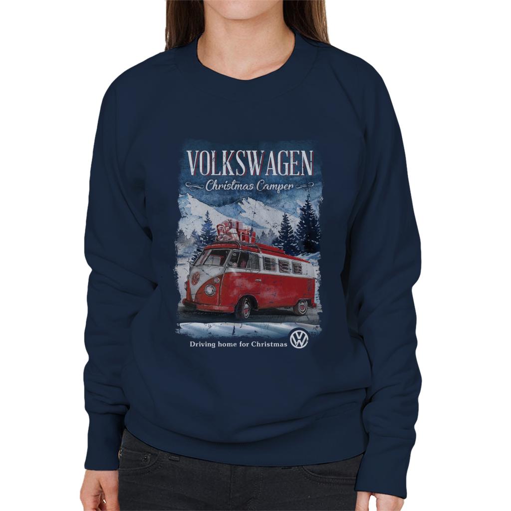 Volkswagen Christmas T1 Camper Driving Home Women's product image 4