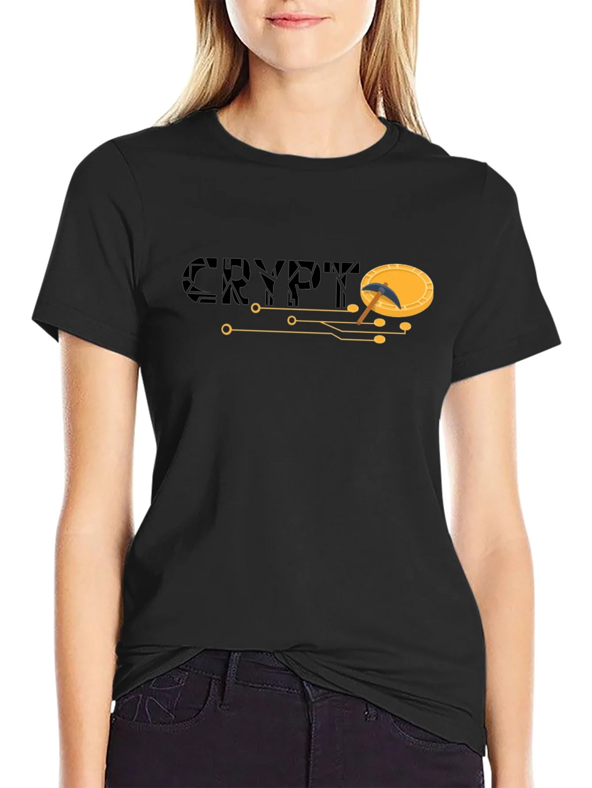 Crypto Mining T-Shirt - Black Short Sleeve Graphic Tee product image 2