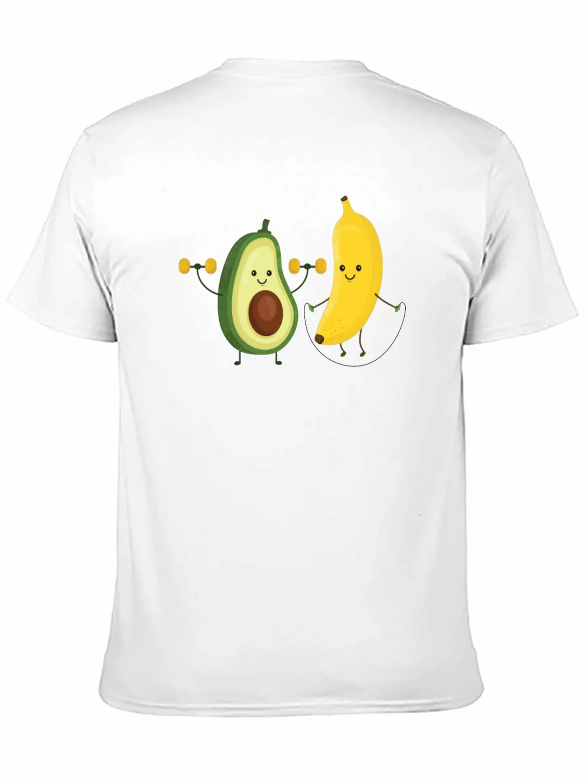 Funny Avocado Banana Workout Black T-Shirt product image 10