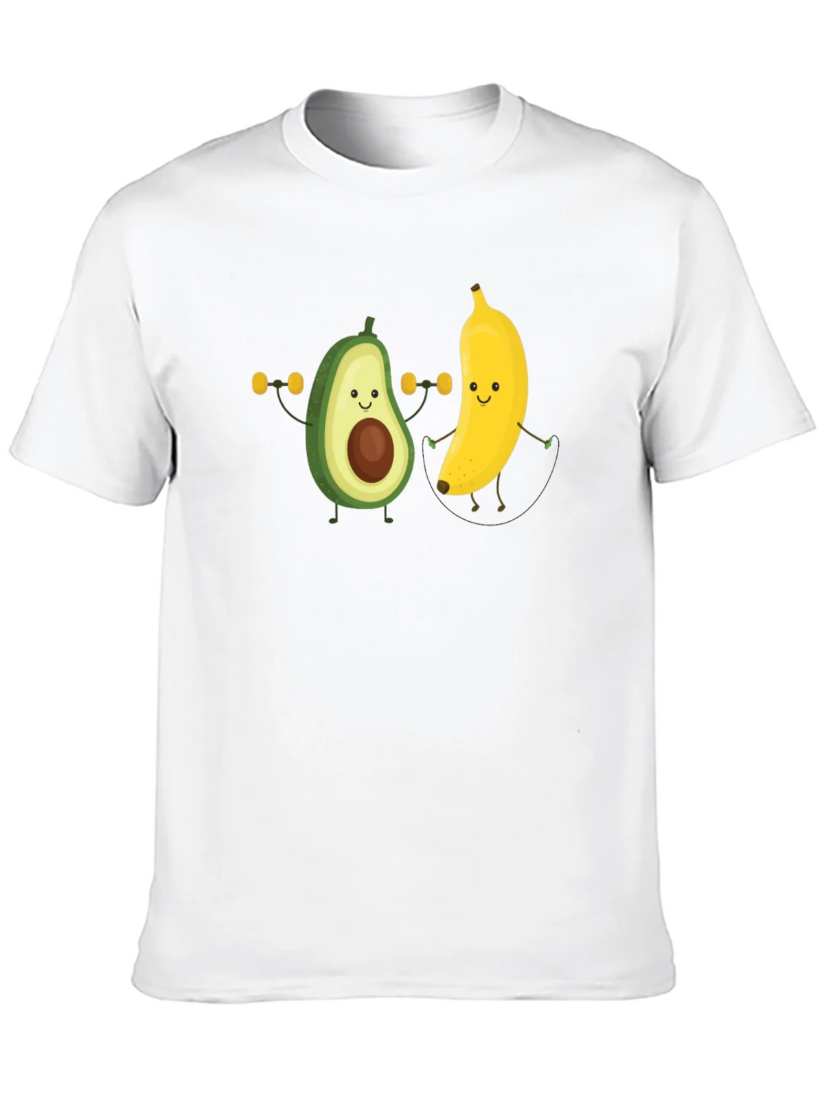 Funny Avocado Banana Workout Black T-Shirt product image 9