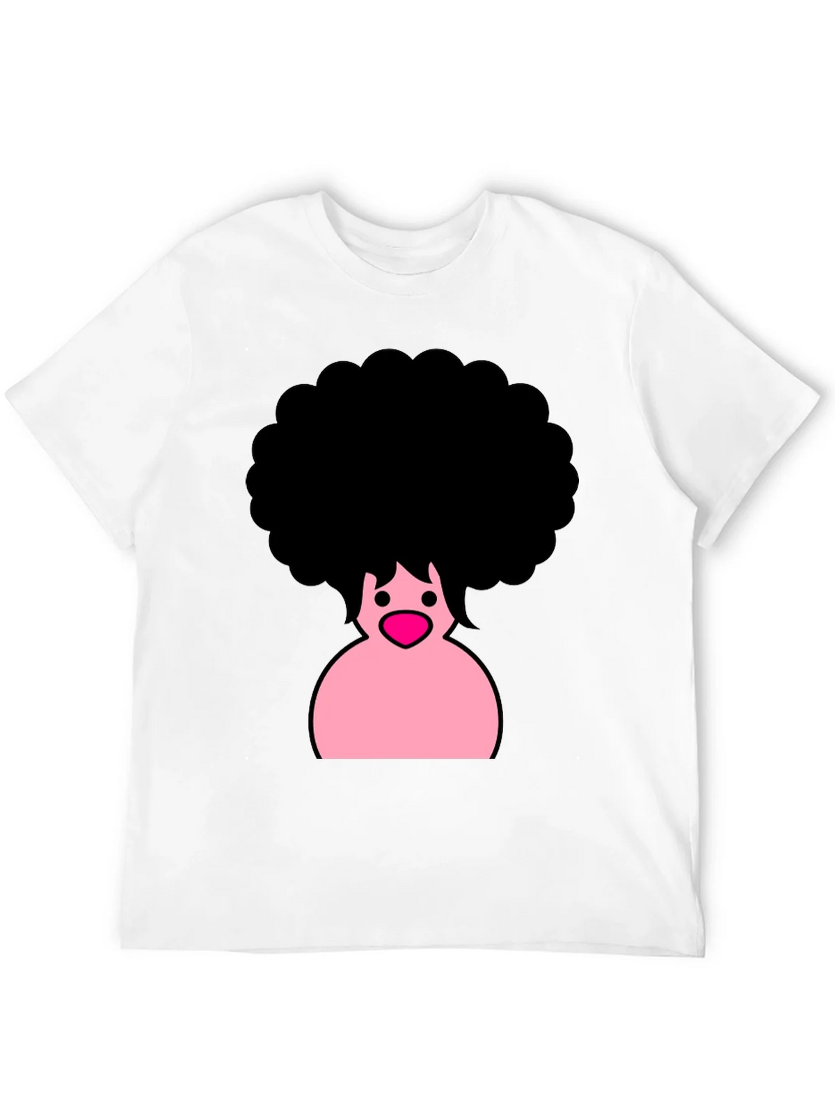 Afro Cartoon Graphic Black T-Shirt product image 6