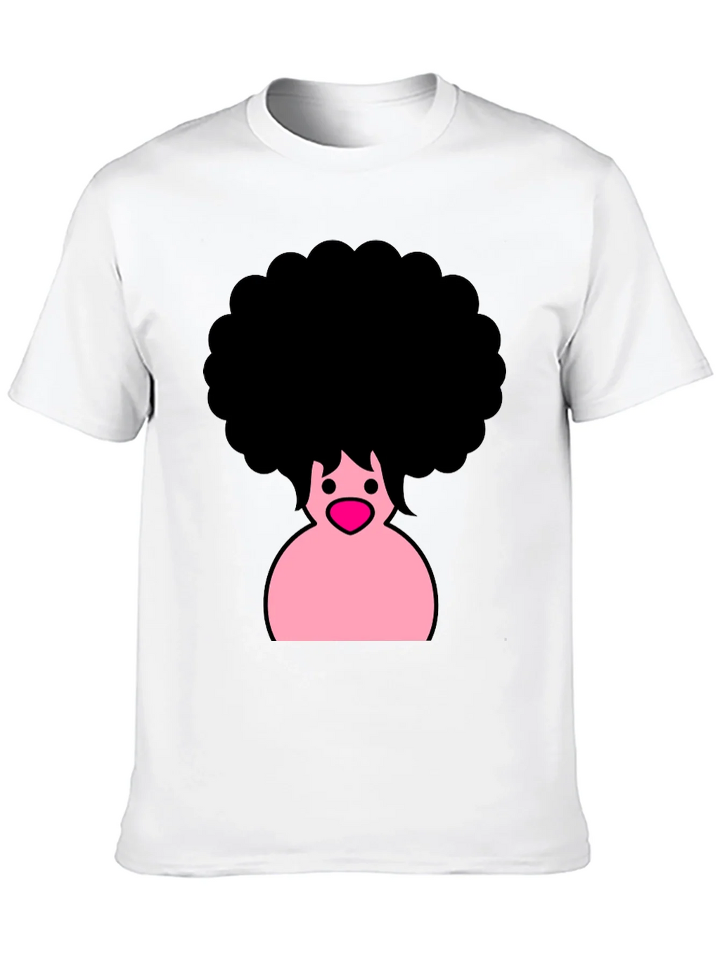 Afro Cartoon Graphic Black T-Shirt product image 4