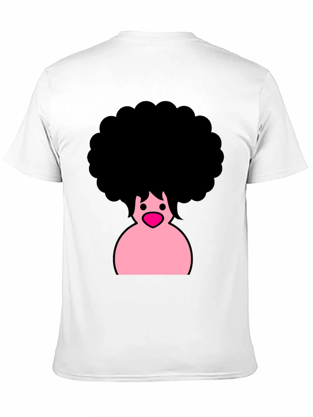 Afro Cartoon Graphic Black T-Shirt product image 5